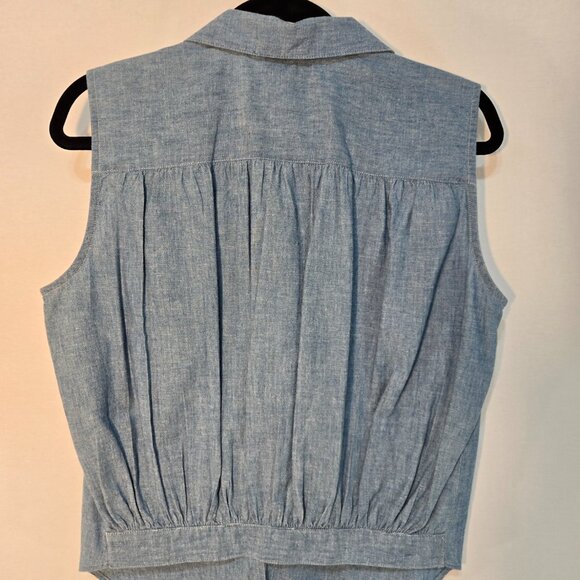 USA Vintage PUSSER'S WEST INDIES Y2K RARE Blue Sleeveless Cropped Top Size S. - Picture 6 of 16